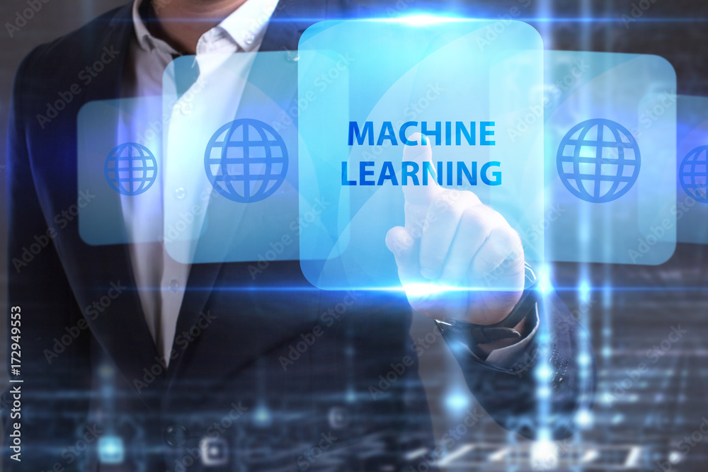 The concept of business, technology, the Internet and the network. The young entrepreneur has found what he needs: Machine learning The concept of business, technology, the Internet and the network. The young entrepreneur has found what he needs: Machine learning