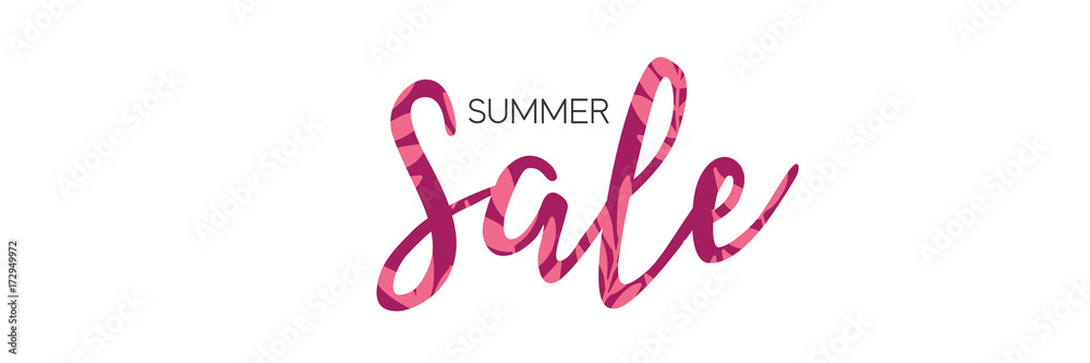 Summer sale - backround with pattern and text 