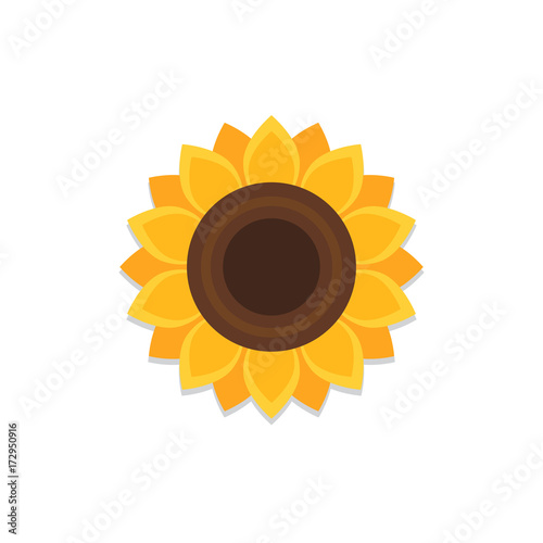 Sunflower icon with shadow