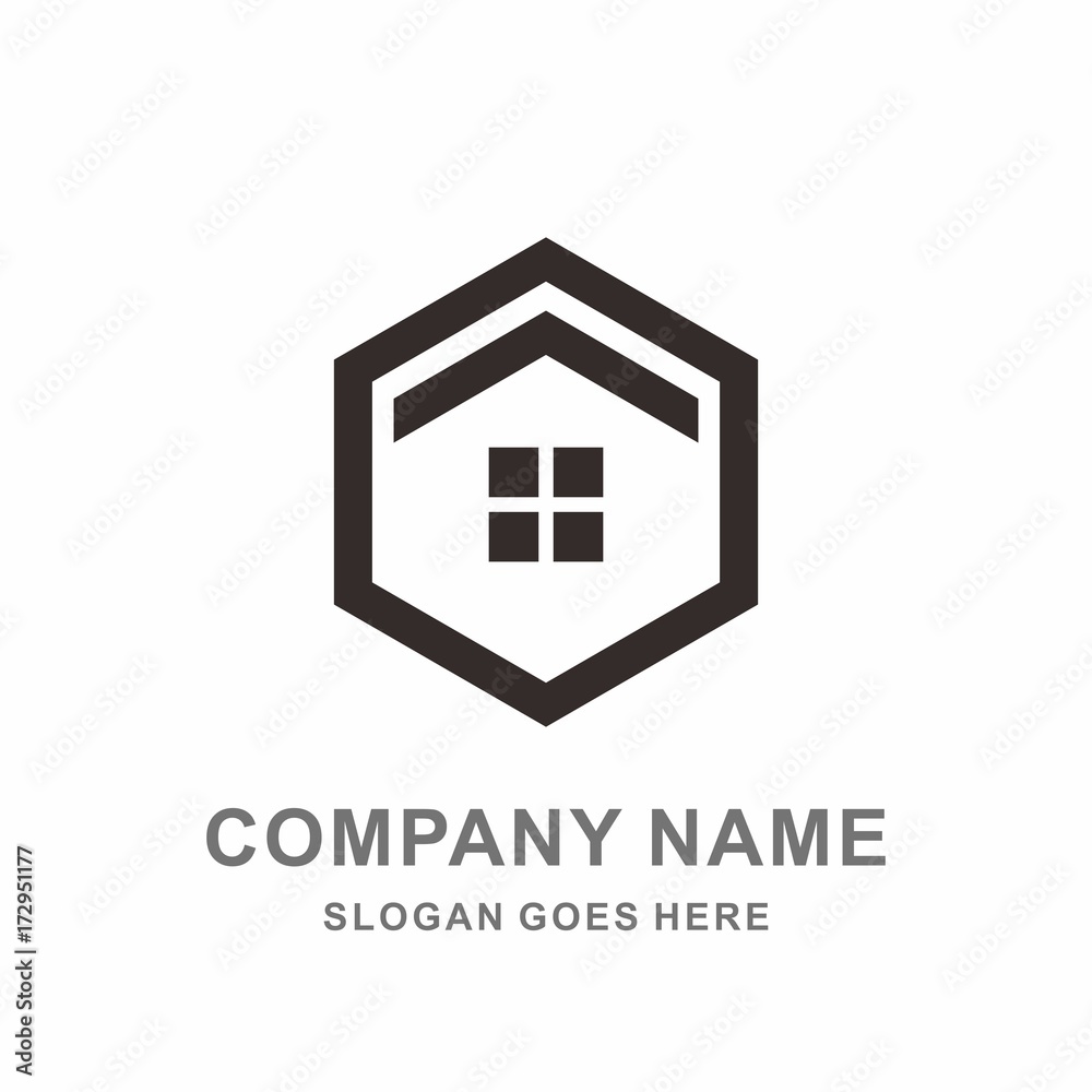 Simple Building House Shape Architecture Interior Construction Real Estate Business Company Stock Vector Logo Design Template Simple Building House Shape Architecture Interior Construction Real Estate Business Company Stock Vector Logo Design Template