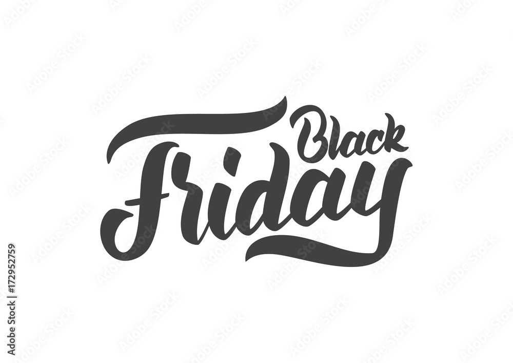 Vector Handwritten lettering of Black Friday. Typography design of special offer Vector Handwritten lettering of Black Friday. Typography design of special offer