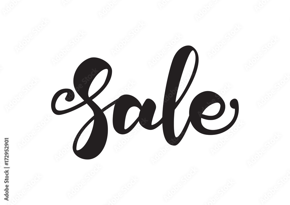 Naklejka premium Vector handwritten lettering of Sale. Typography design