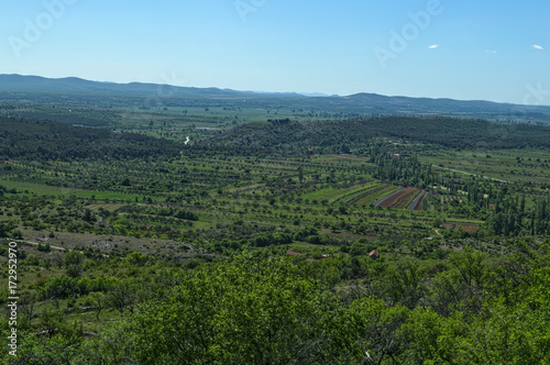 View on valley from Bribir fortress, Dalmatia