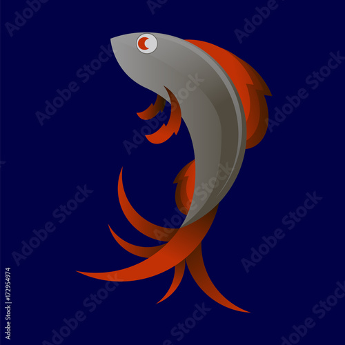 Stilized Sea Fish Icon photo