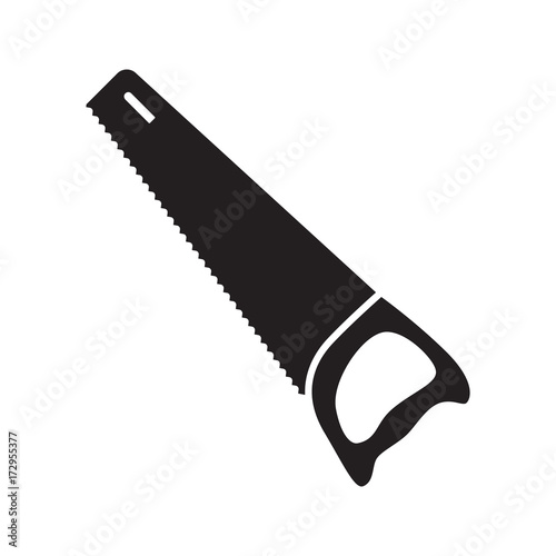 Hand saw glyph icon