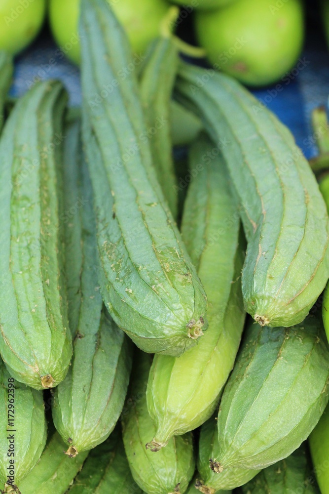 Fresh zucchini for cooking in the market