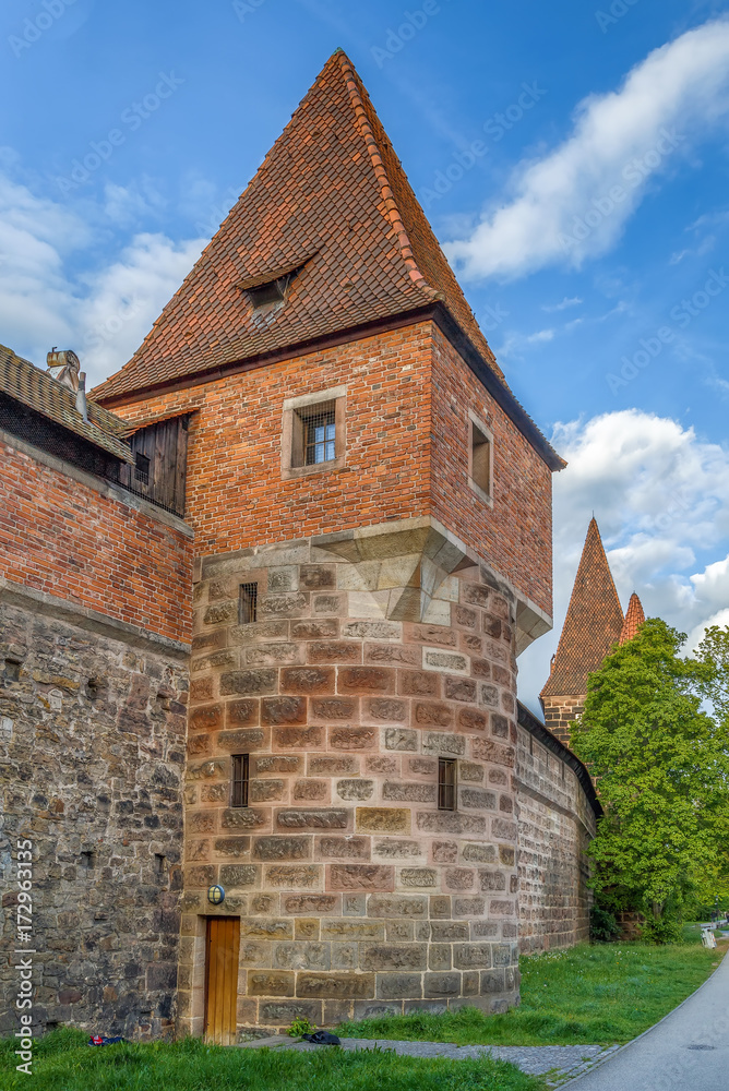 City walls of Nuremberg, Germany