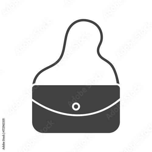 Women's handbag glyph icon