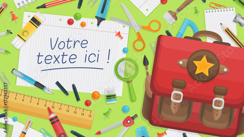 fournitures de bureau - bannière personnalisable