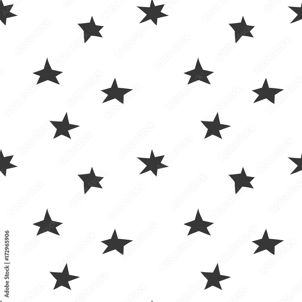 Black and white wrapping paper. Vector seamless geometric pattern with stars. Black and white wrapping paper. Vector seamless geometric pattern with stars.