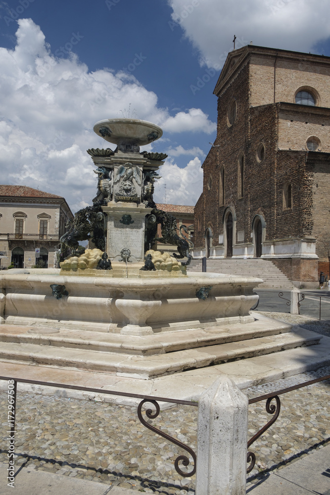 Fototapeta premium Faenza (Italy): cathedral facade