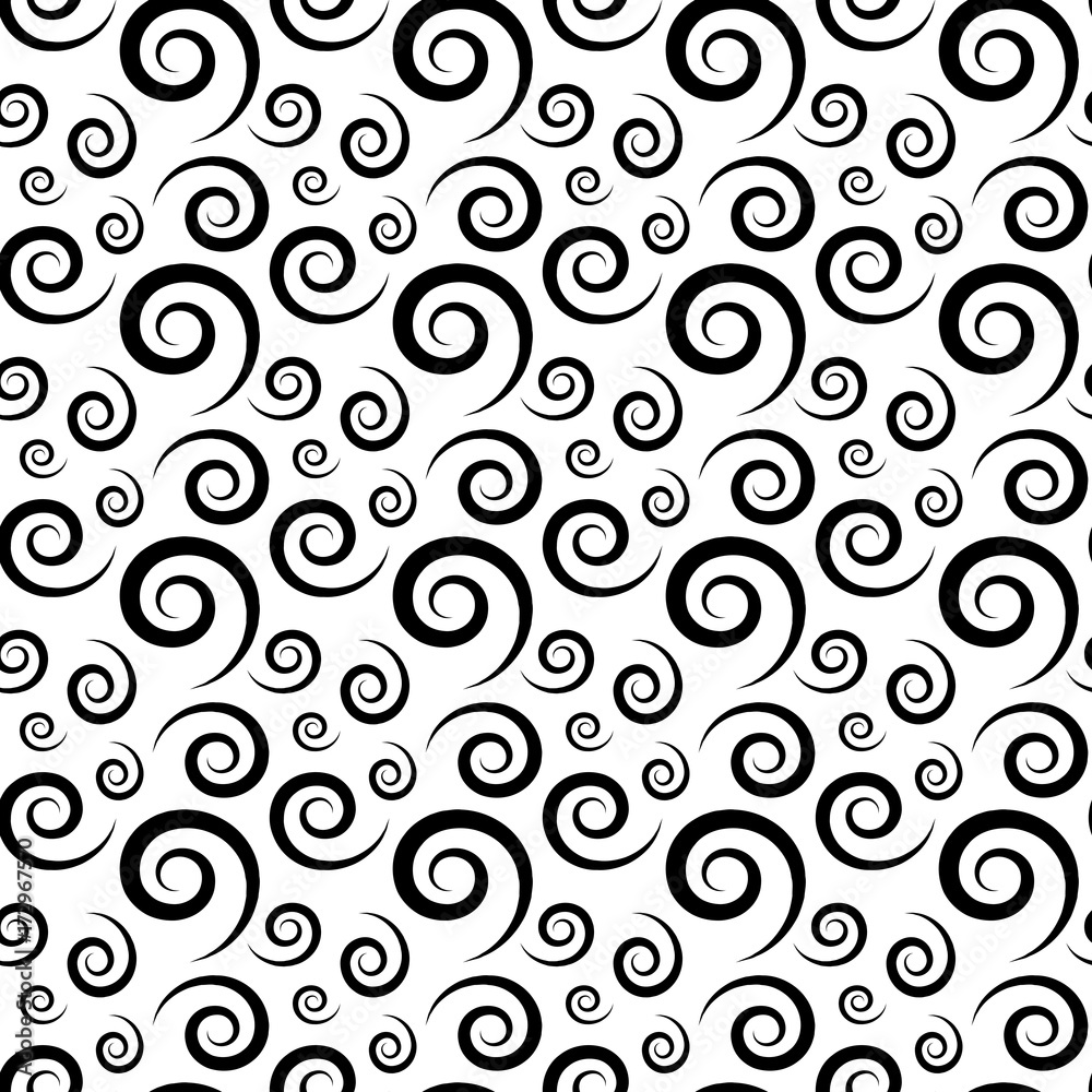 Seamless vector pattern with swirls Seamless vector pattern with swirls