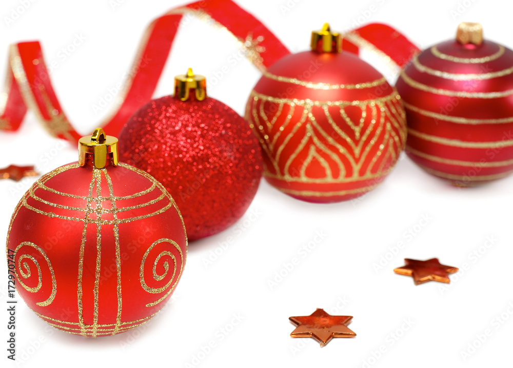 Red Christmas ornaments Red Christmas ornaments