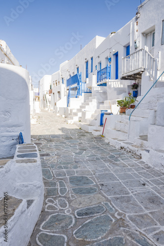 Il caratteristico quartiere del Castro nel villaggio di Chora  isola di Folegandros GR 