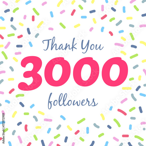 Thank you 3000 followers network post
