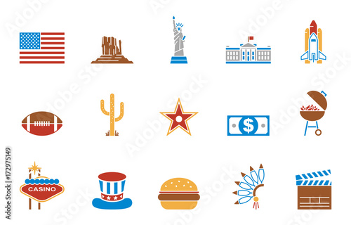 USA - Iconset (in Farbe)
