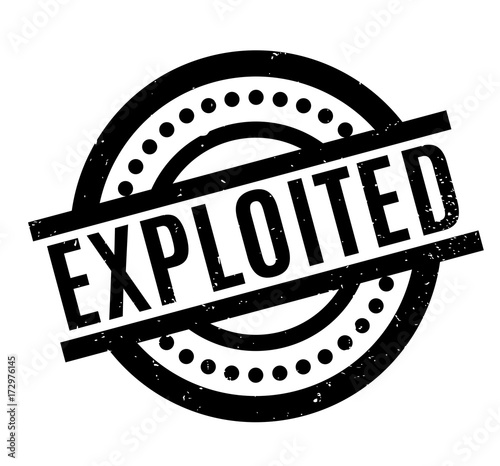 Exploited rubber stamp. Grunge design with dust scratches. Effects can be easily removed for a clean, crisp look. Color is easily changed.