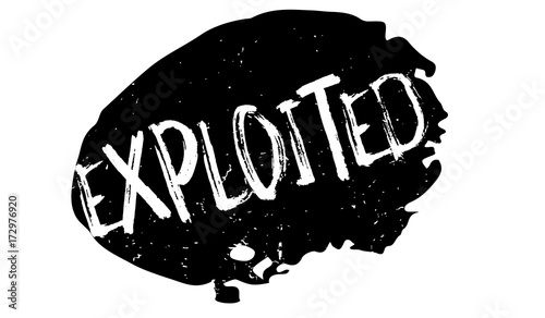Exploited rubber stamp. Grunge design with dust scratches. Effects can be easily removed for a clean, crisp look. Color is easily changed.