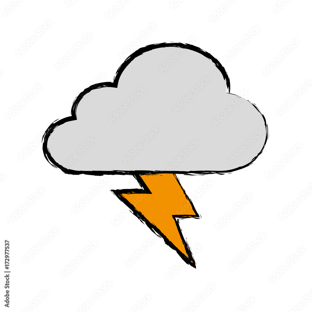 cloud and thunder icon cloud and thunder icon