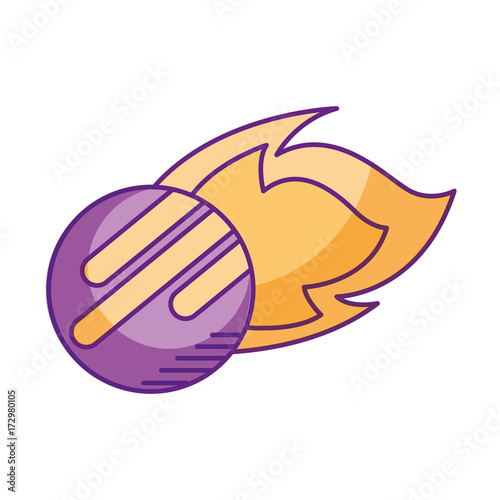 asteroid rock falling science meteorite nature vector illustration
