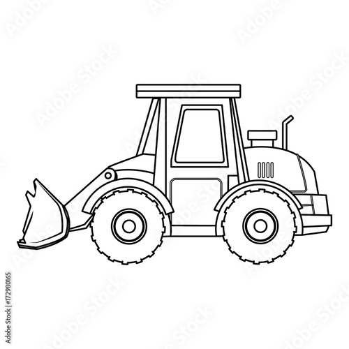 Forklift construction vehicle icon vector illustration graphic design