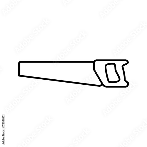 Saw construction tool icon vector illustration graphic design