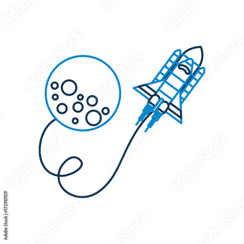 moon galaxy astronomy universe science vector illustration