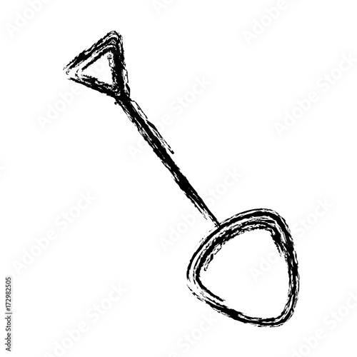 Shovel construction tool icon vector illustration graphic design