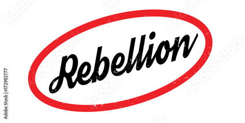 Rebellion rubber stamp. Grunge design with dust scratches. Effects can be easily removed for a clean, crisp look. Color is easily changed.