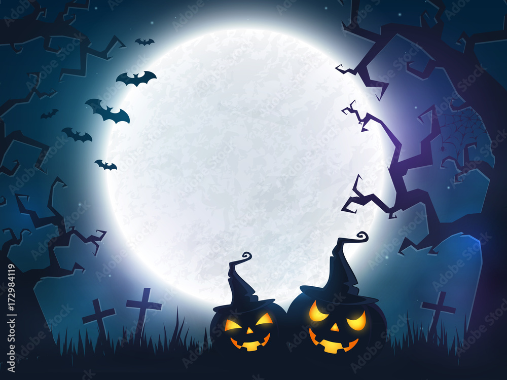 Obraz premium Halloween spooky background.