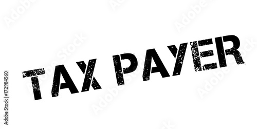 Tax Payer rubber stamp. Grunge design with dust scratches. Effects can be easily removed for a clean, crisp look. Color is easily changed.
