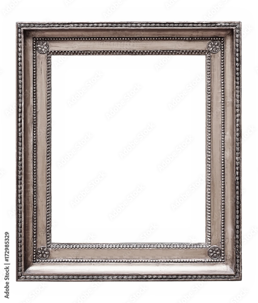 Fototapeta premium Silver frame for paintings, mirrors or photos
