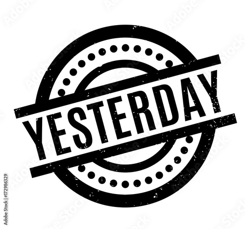 Yesterday rubber stamp. Grunge design with dust scratches. Effects can be easily removed for a clean, crisp look. Color is easily changed.