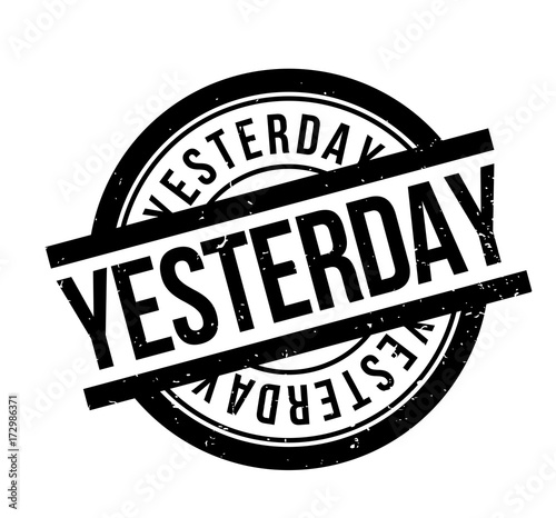 Yesterday rubber stamp. Grunge design with dust scratches. Effects can be easily removed for a clean, crisp look. Color is easily changed.