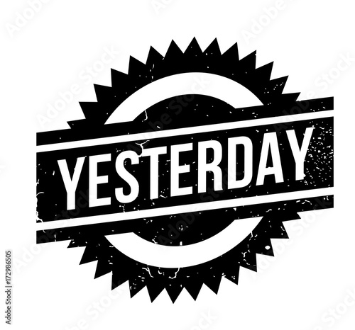 Yesterday rubber stamp. Grunge design with dust scratches. Effects can be easily removed for a clean, crisp look. Color is easily changed.