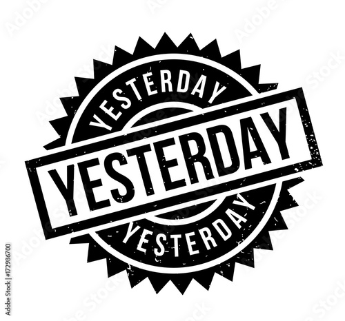 Yesterday rubber stamp. Grunge design with dust scratches. Effects can be easily removed for a clean, crisp look. Color is easily changed.