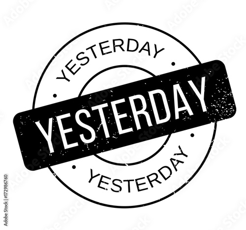 Yesterday rubber stamp. Grunge design with dust scratches. Effects can be easily removed for a clean, crisp look. Color is easily changed.