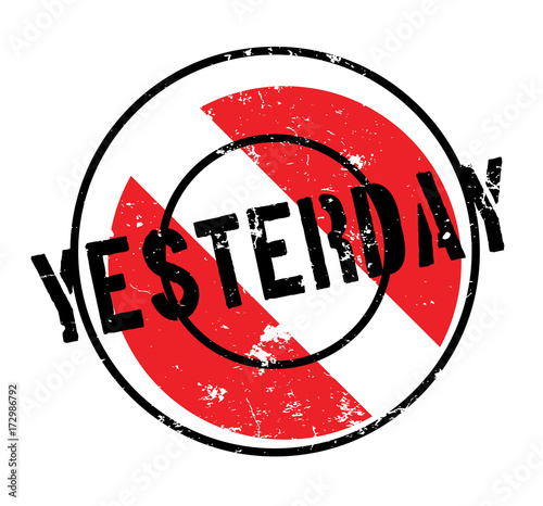 Yesterday rubber stamp. Grunge design with dust scratches. Effects can be easily removed for a clean, crisp look. Color is easily changed.