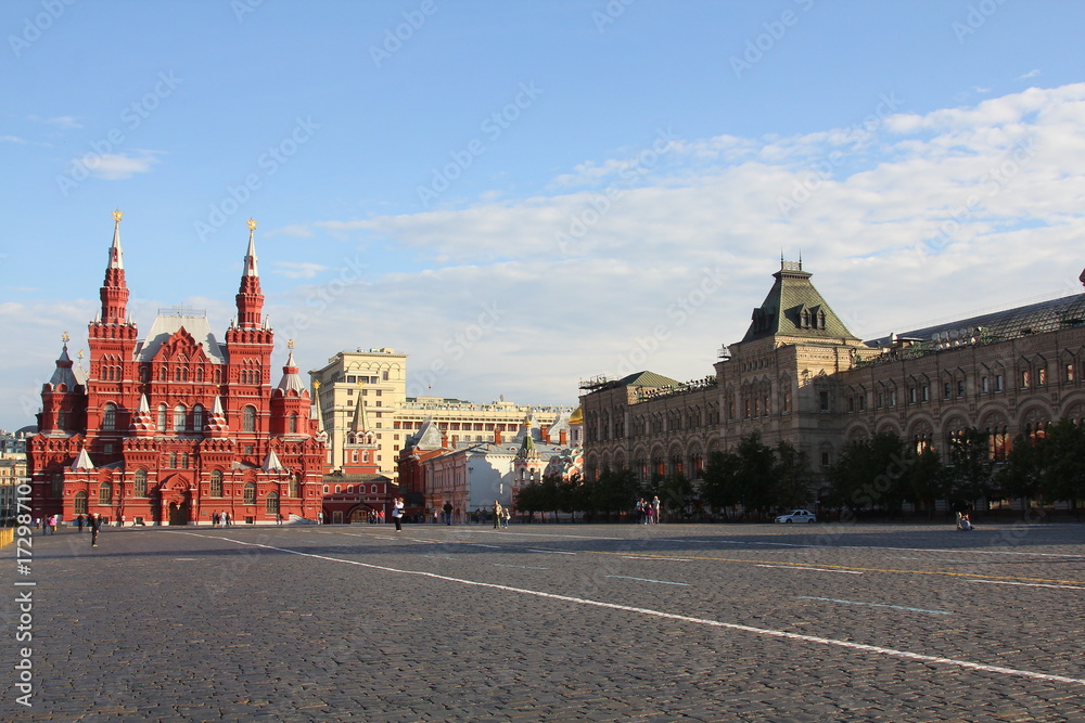View of the Red Square and the GUM building in Moscow View of the Red Square and the GUM building in Moscow