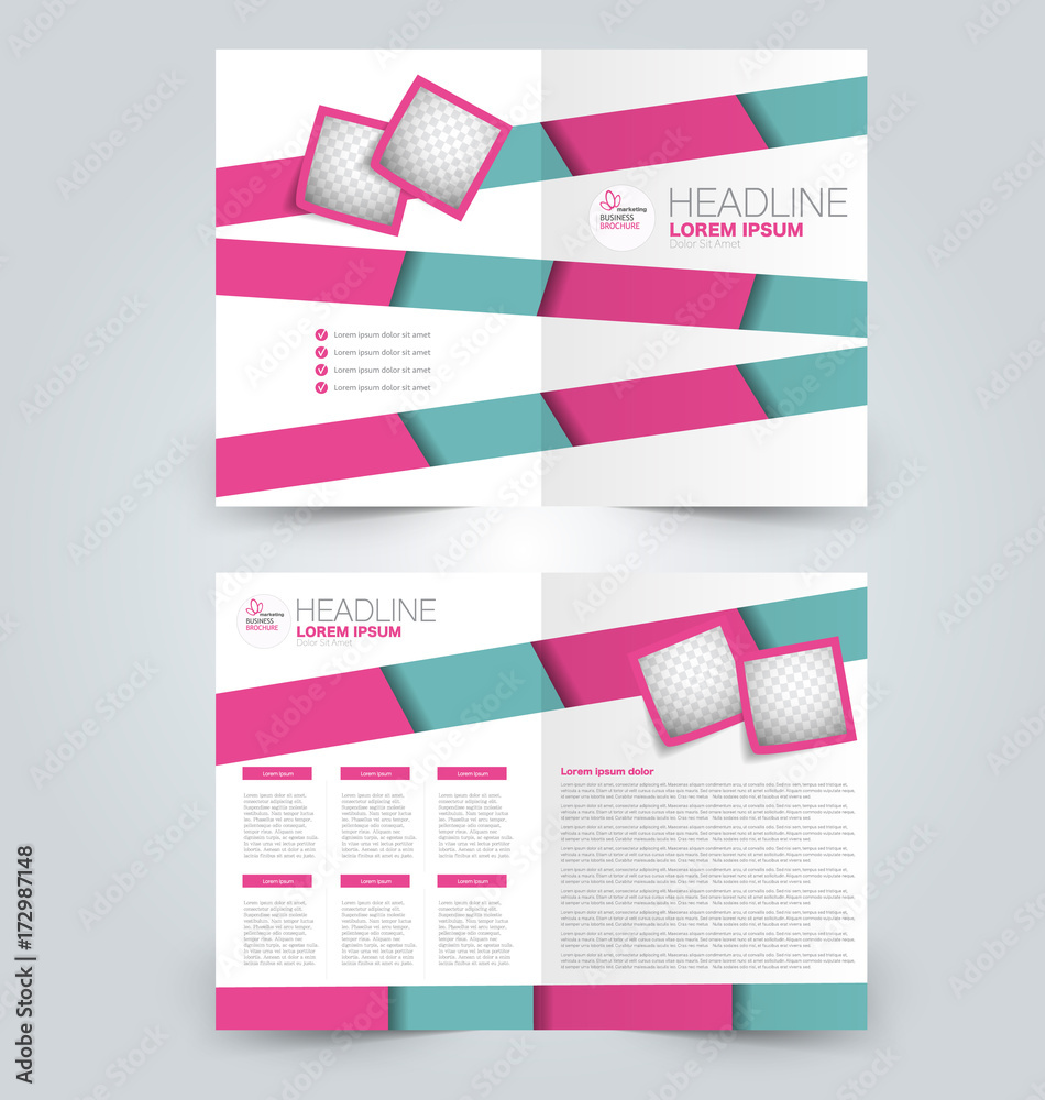 Abstract flyer design background. Brochure template. Can be used for magazine cover, business mockup, education, presentation, report. Green and pink color. Abstract flyer design background. Brochure template. Can be used for magazine cover, business mockup, education, presentation, report. Green and pink color.