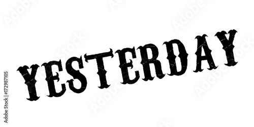 Yesterday rubber stamp. Grunge design with dust scratches. Effects can be easily removed for a clean, crisp look. Color is easily changed.
