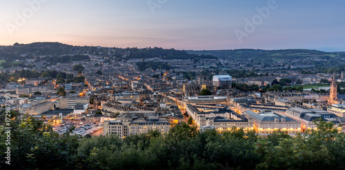 Blick über Bath in England photo