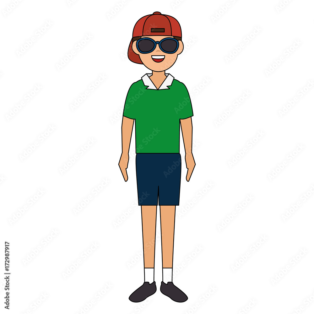 young man with summer collection clothes young man with summer collection clothes