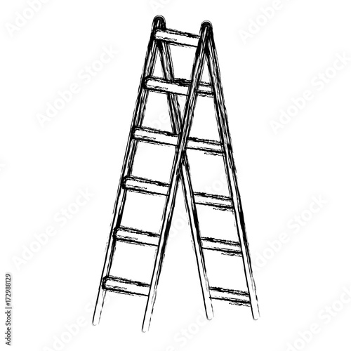 Step ladder tool icon vector illustration graphic design