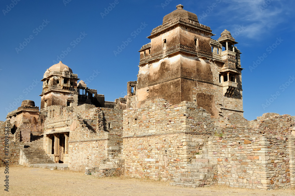 Beautifoul Fort Chittor is the largest fort in India and Asia in Chittorgarh India. Ruins of Rana Kumbha Palace