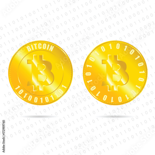bitcoin virtual digitally money illustration