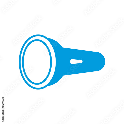 Flashlight cartoon isolated icon vector illustration graphic design