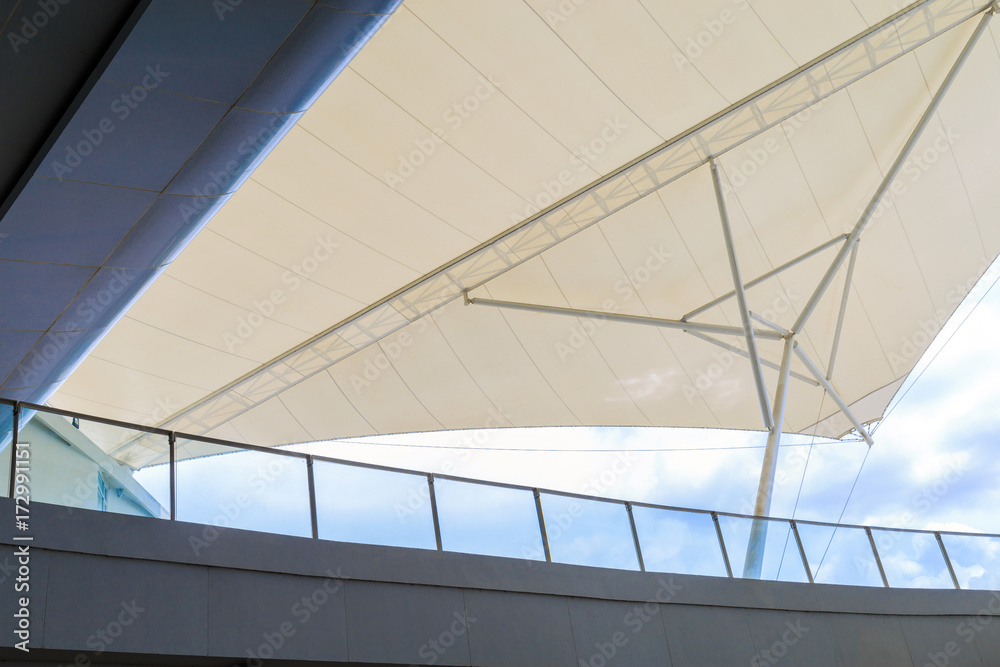 Obraz premium A tension membrane over Mezzanine on the building