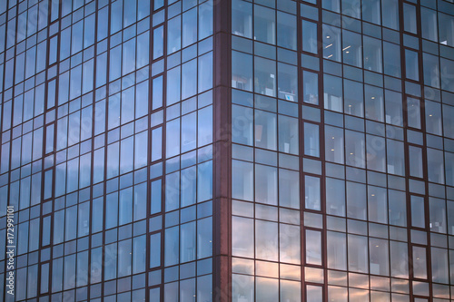 Window pattern on building in business district