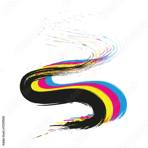 cmyk druckfarben welle